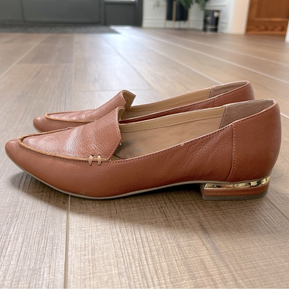 Franco Sarto loafers, size 8.5 camel brown